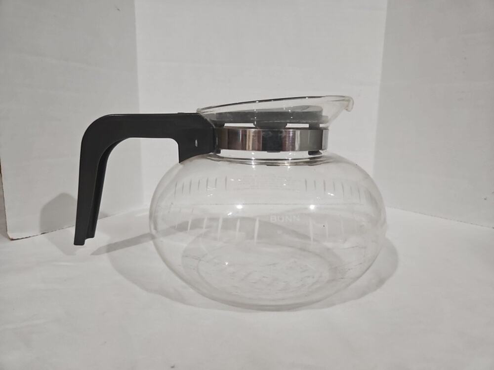 BUNN Glass Coffee Pot Clear Carafe With Lid Contemporary Solid Style Coffee